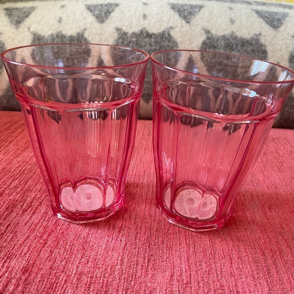Two New Target Pink Spritz Drinking Cups